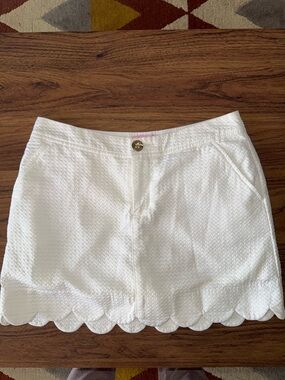 Lilly Pulitzer Colette Scalloped Skort Resort White Size 00